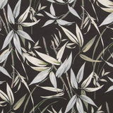 Tecido de Lona Estampada Tropic Preto - Ribes y Casals