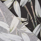 Tecido de Lona Estampada Tropic Preto - Ribes y Casals