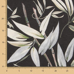 Tecido de Lona Estampada Tropic Preto - Ribes y Casals