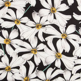 Sarja Elástica Flores Preto - Ribes y Casals