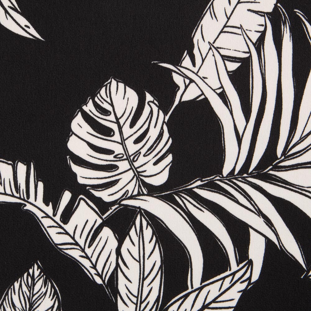 Crepe Cetim Tropic Preto - Ribes y Casals