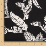 Crepe Cetim Tropic Preto - Ribes y Casals