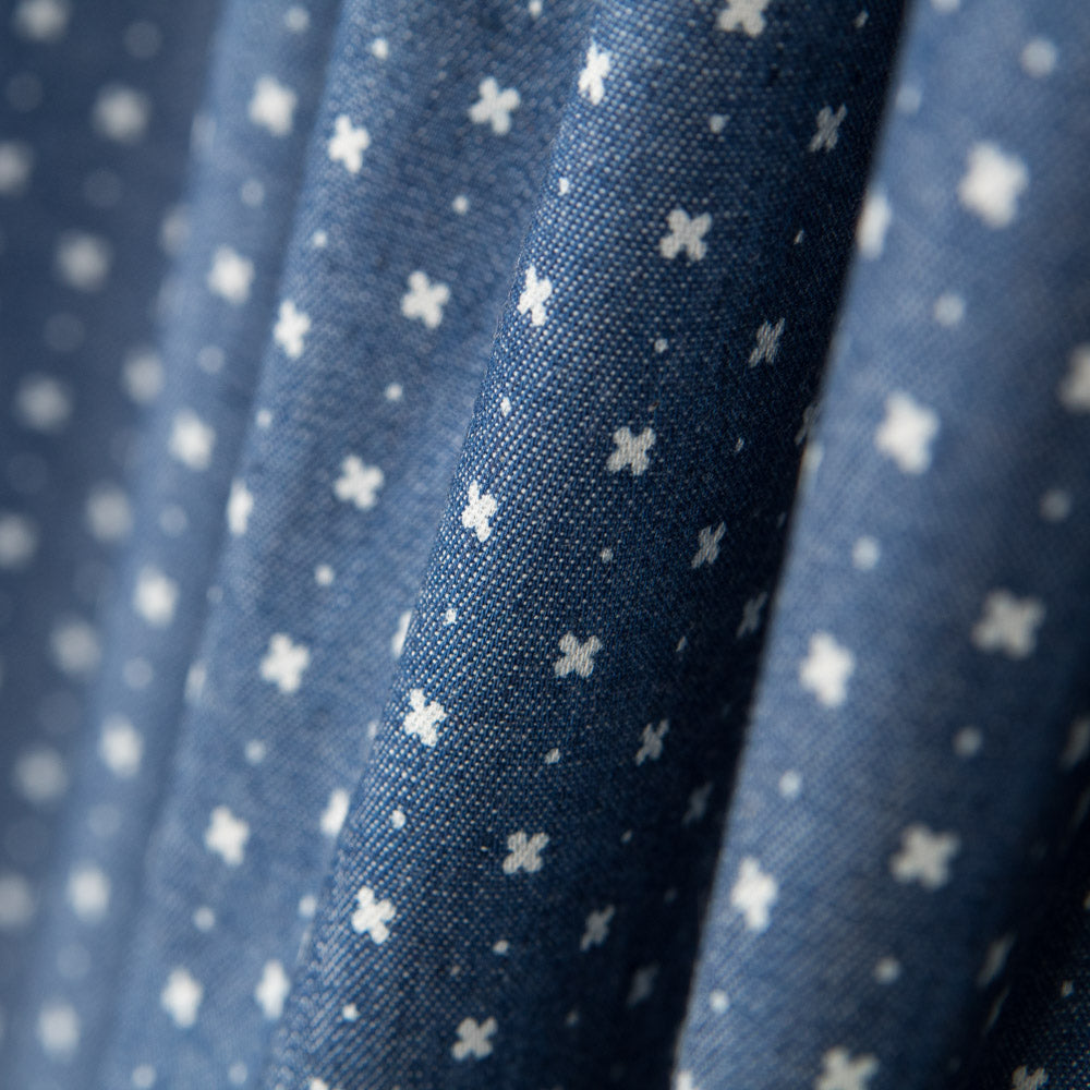 Denim Algodão Trevo Folhas - Ribes y Casals