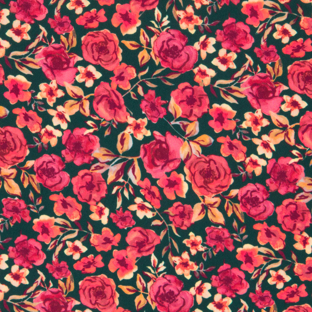 Tecido Burlington Spandex Cretone Borgonha - Ribes y Casals