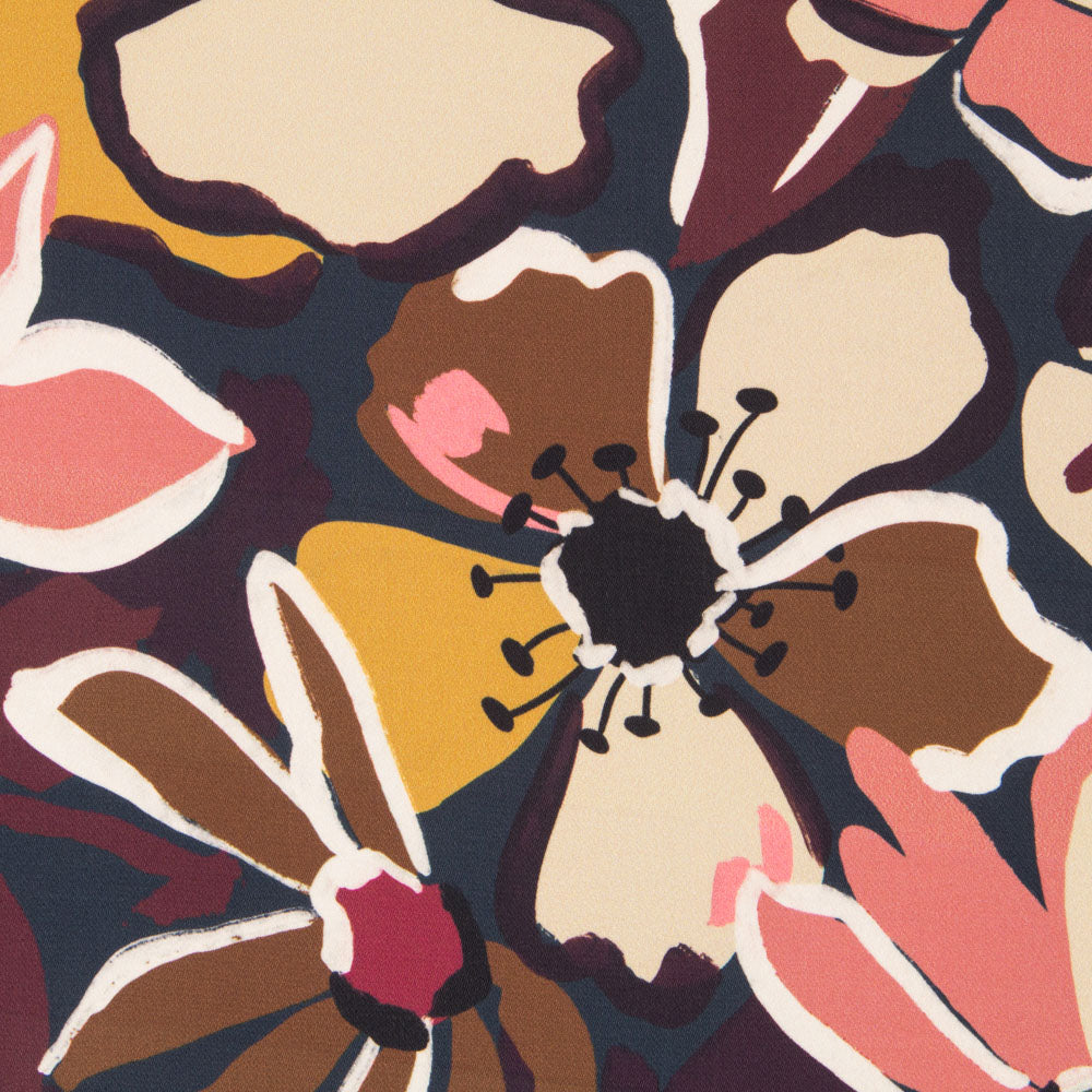 Crepe Fino Botânica Castanho - Ribes y Casals