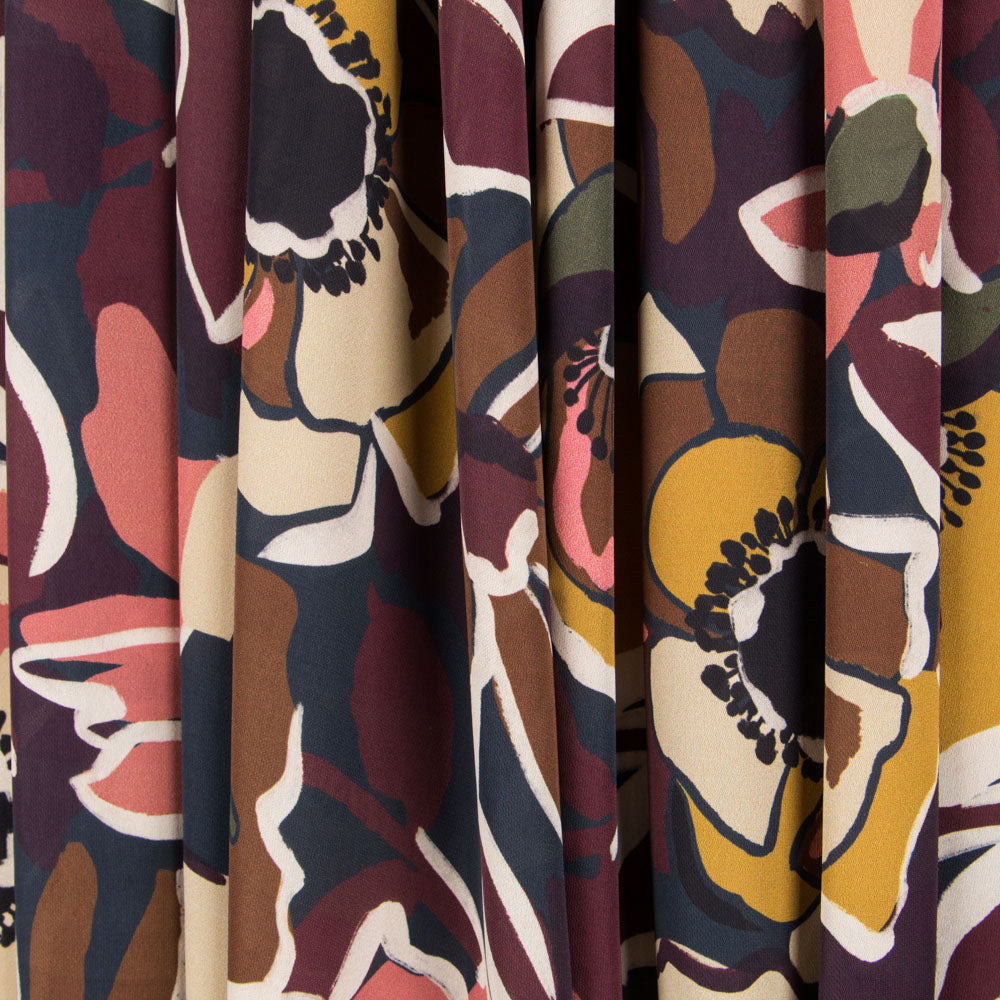 Crepe Fino Botânica Castanho - Ribes y Casals