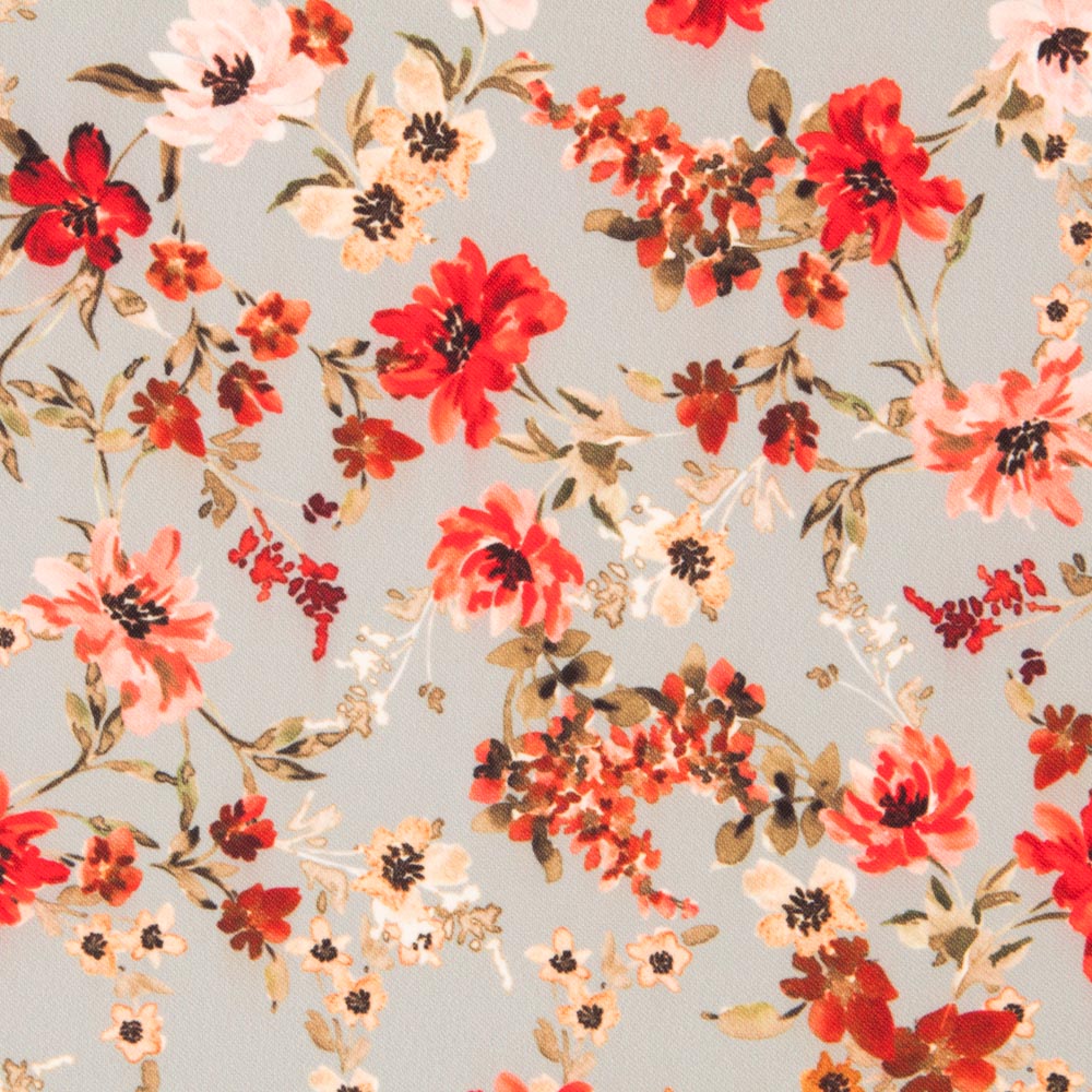 Tecido Burlington Spandex Floral - Ribes y Casals