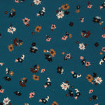 Tecido Burlington Spandex Flores Canard - Ribes y Casals