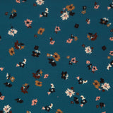 Tecido Burlington Spandex Flores Canard - Ribes y Casals