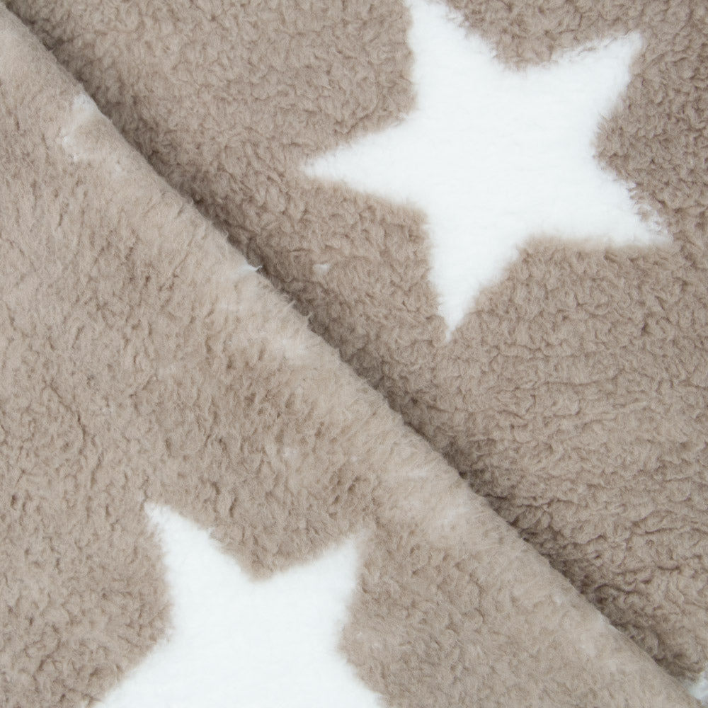 Tecido Polar de Coralina Curly Cinzento - Ribes y Casals