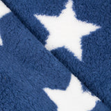 Tecido Polar Coralina Curly Stars Azul - Ribes y Casals