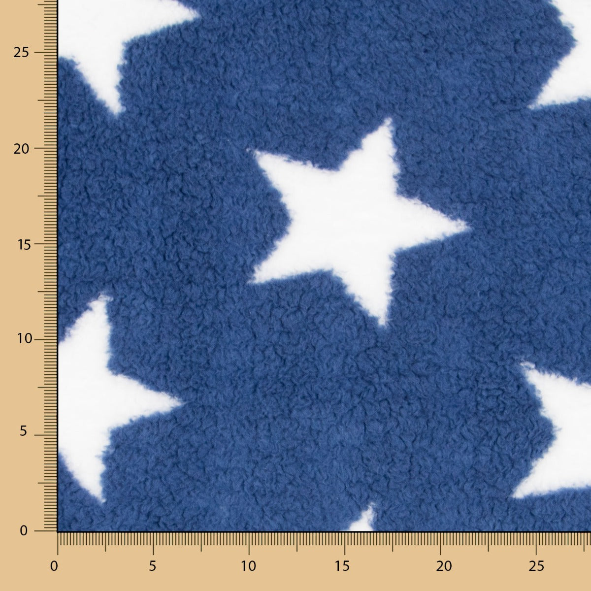 Tecido Polar Coralina Curly Stars Azul - Ribes y Casals