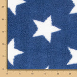 Tecido Polar Coralina Curly Stars Azul - Ribes y Casals