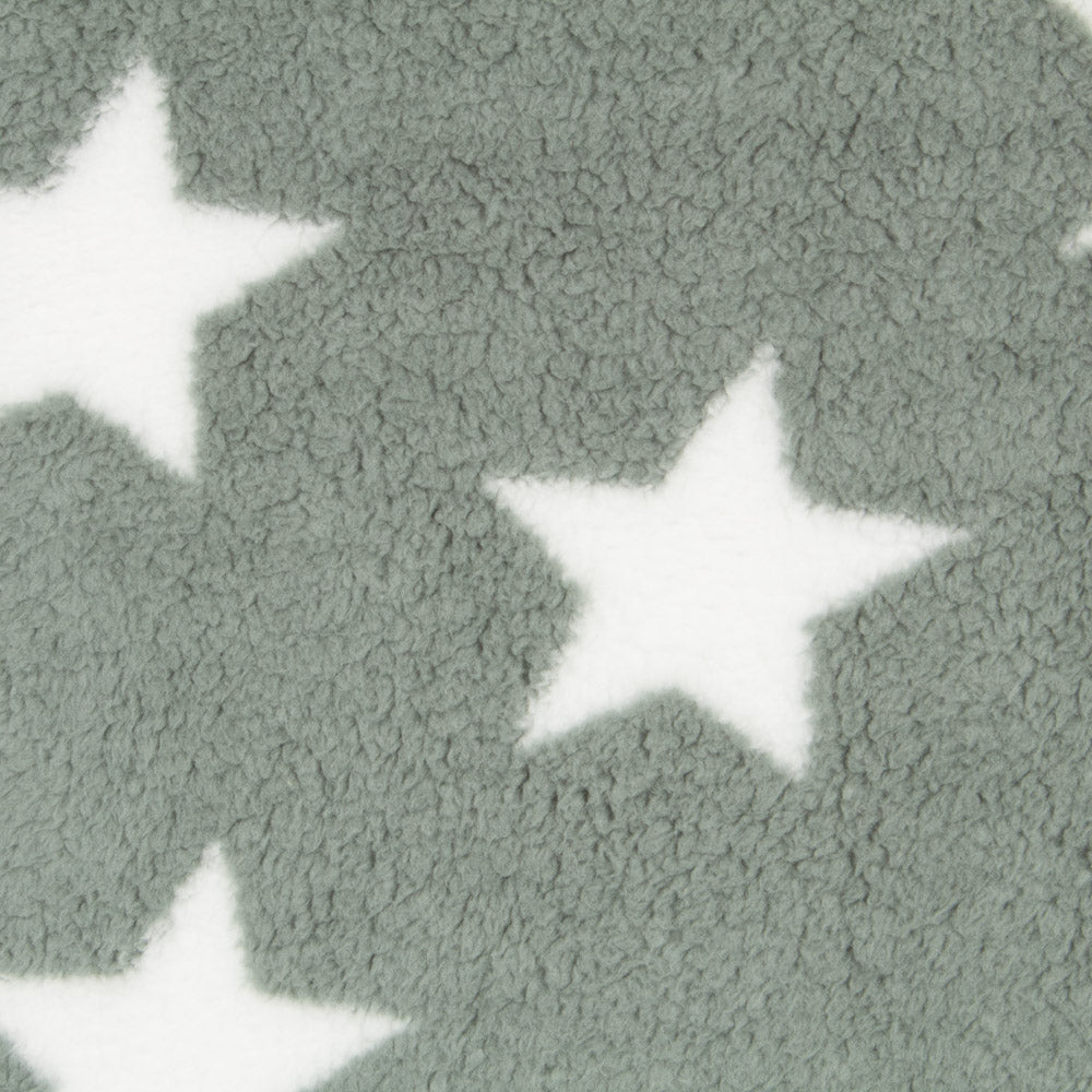 Tecido Polar Coralina Curly Stars Verde - Ribes y Casals