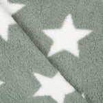 Tecido Polar Coralina Curly Stars Verde - Ribes y Casals