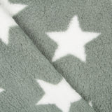 Tecido Polar Coralina Curly Stars Verde - Ribes y Casals