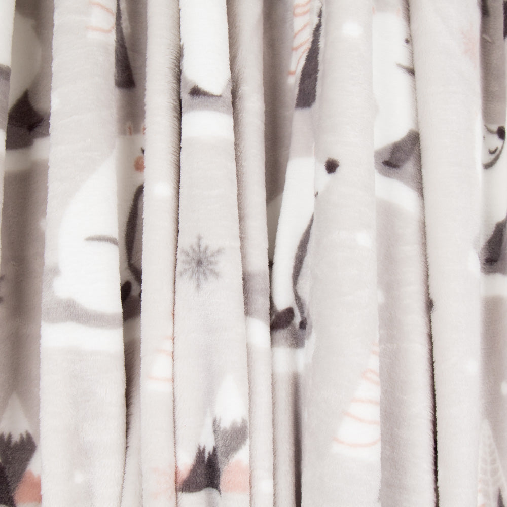 Tecido Polar Coralina Ursos Cinza Claro - Ribes y Casals