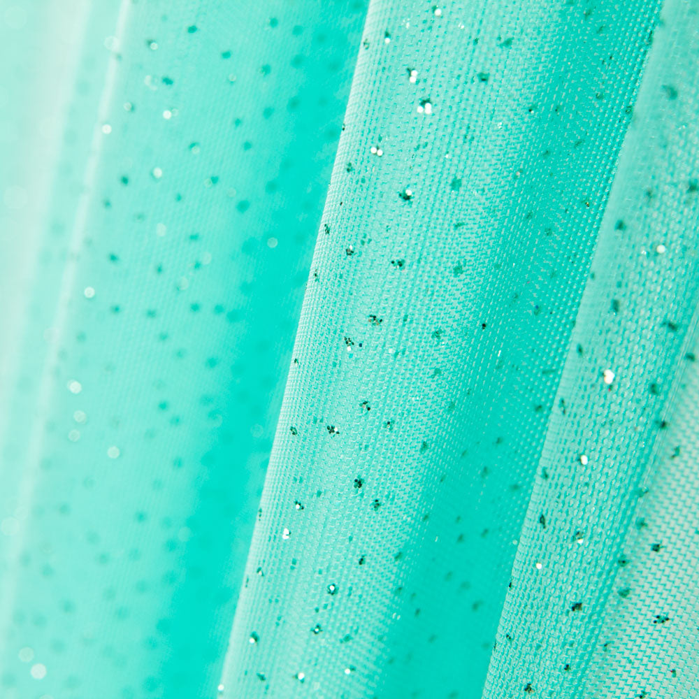 Tecido de Tule Brilhos Água-marinha - Ribes y Casals