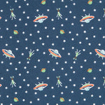 Popelín Algodón OVNIS Azul - Ribes y Casals