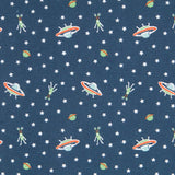 Popelín Algodón OVNIS Azul - Ribes y Casals