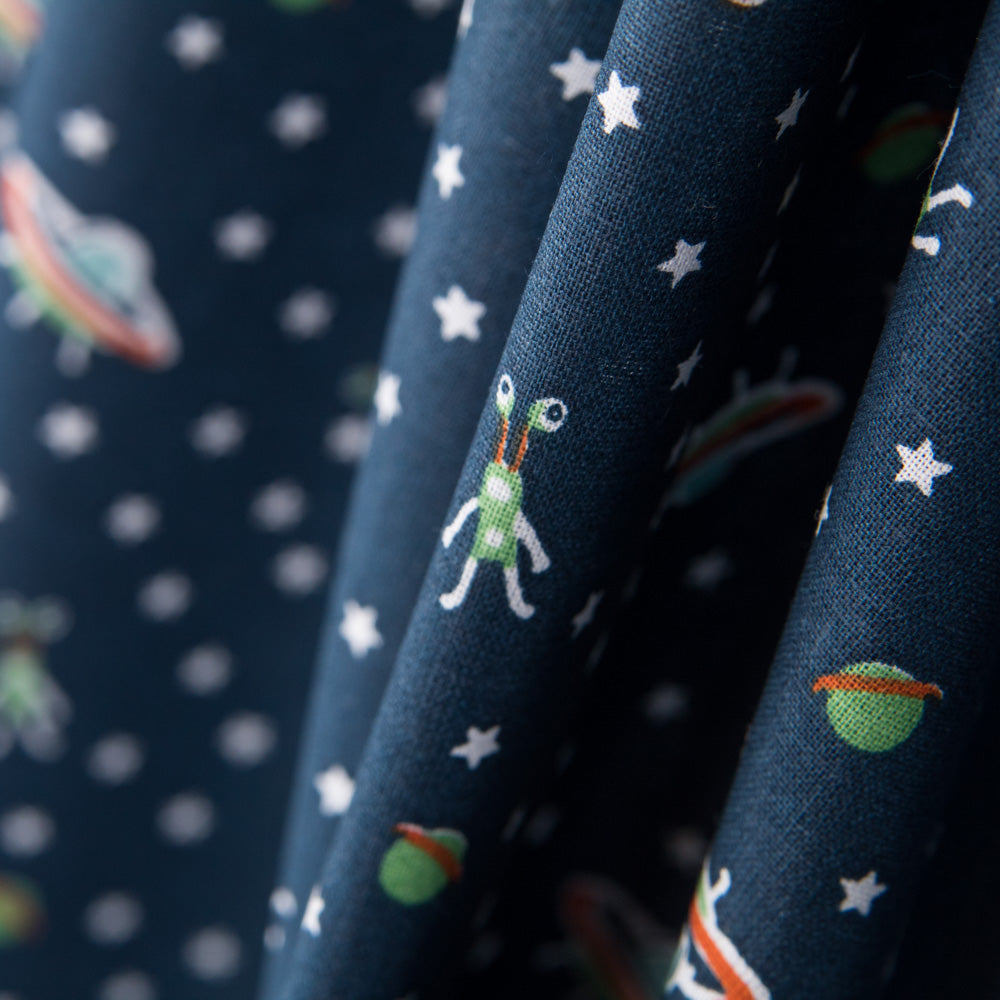 Popelín Algodón OVNIS Azul - Ribes y Casals