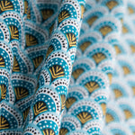 Popelín Algodón Abanico Azules - Ribes y Casals