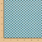 Popelín Algodón Abanico Azules - Ribes y Casals