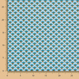 Popelín Algodón Abanico Azules - Ribes y Casals