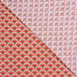 Popelín Algodón Abanico Rojos - Ribes y Casals