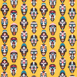 Popelín Algodón Tribus Amarillo - Ribes y Casals