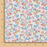 Popelín Algodón Corales Azul - Ribes y Casals