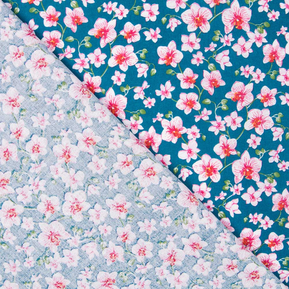 Popelín Algodón Ásia Azul - Ribes y Casals