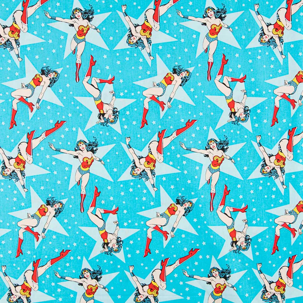 Algodón Wonder Woman Stars - Ribes y Casals