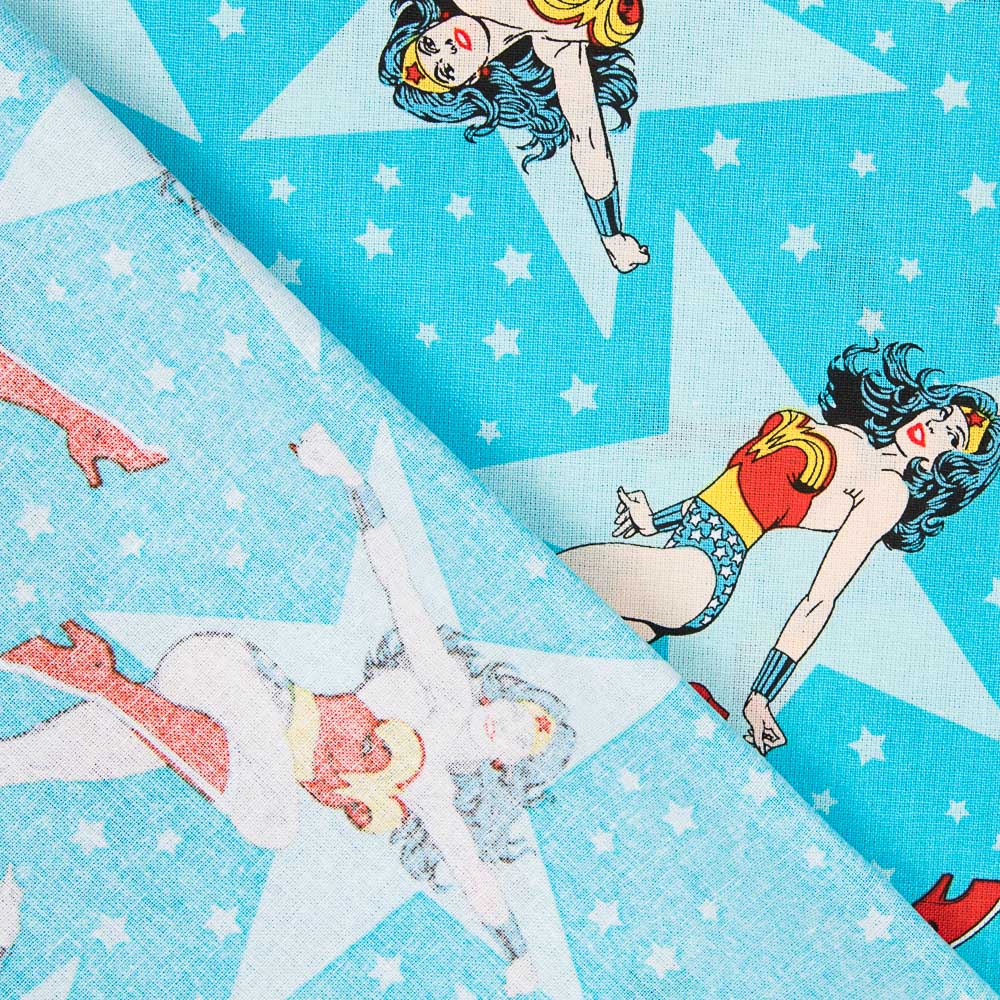 Algodón Wonder Woman Stars - Ribes y Casals