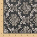 Jacquard Damasco Lurex Preto Ouro - Ribes y Casals