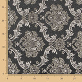 Jacquard Damasco Lurex Preto Ouro - Ribes y Casals