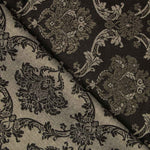 Jacquard Damasco Lurex Preto Ouro - Ribes y Casals