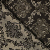 Jacquard Damasco Lurex Preto Ouro - Ribes y Casals