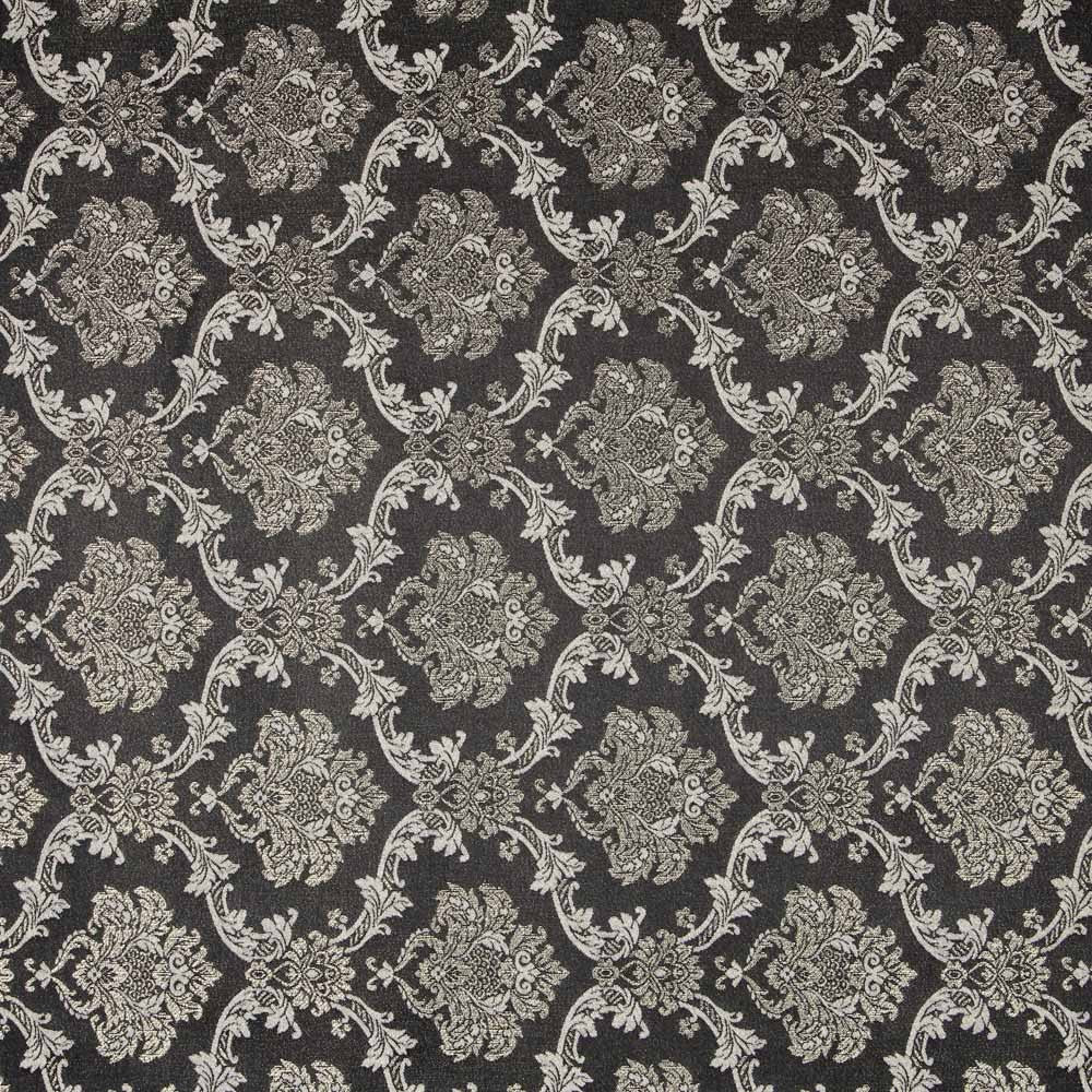 Jacquard Damasco Lurex Preto Ouro - Ribes y Casals