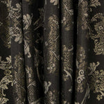 Jacquard Damasco Lurex Preto Ouro - Ribes y Casals