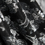 Jacquard Damasco Lurex Preto Prata - Ribes y Casals