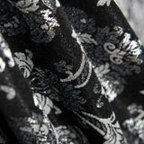 Jacquard Damasco Lurex Preto Prata - Ribes y Casals