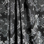 Jacquard Damasco Lurex Preto Prata - Ribes y Casals
