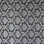 Jacquard Damasco Lurex Preto Prata - Ribes y Casals