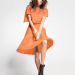 Jacquard Floral Tangerina - Ribes y Casals