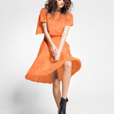 Jacquard Floral Tangerina - Ribes y Casals