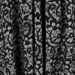 Jacquard Floral Preto Cinzento - Ribes y Casals