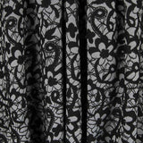 Jacquard Floral Preto Cinzento - Ribes y Casals