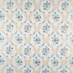Jacquard Lurex Bouquet Turquesa - Ribes y Casals