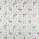 Jacquard Lurex Bouquet Turquesa - Ribes y Casals